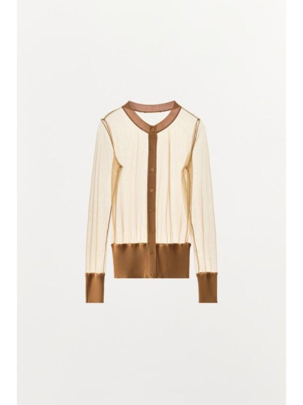 ZARA COMBINED GEORGETTE AND KNIT JACKET 5344/713/730